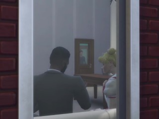 BLONDE STUDENT IN TEACHER'S ROOM CHEATS ON HER BOYFRIEND