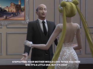 STEPFATHER TEACHING HIS STEPDAUGHTER HOW TO FUCK RIGHT BEFORE THE WEDDING CEREMONY