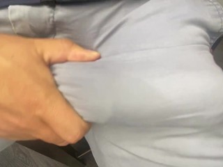 Wanking my big hard cock and pouring my thick milk on the floor