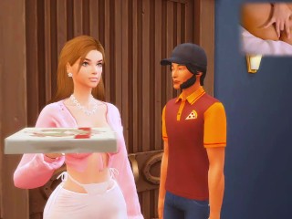 STEPBROTHER BURNED HIS STEPSISTER FOR PUSSY FINGERING AND ARRANGED ROUGH SEX AND FACEFUCK (SIMS 4)