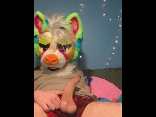 Furry showing off his cock🥵