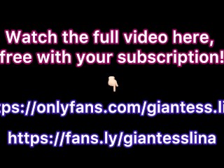 The giantess Lina discovers a civilization in her butt!