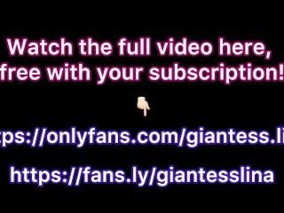 The giantess Lina discovers a civilization in her butt!