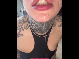 Your giantess Ashley sexy vore and swallow gummy bears