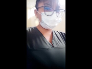 beautiful female dental doctor masturbates and performs homemade porn in her work chair