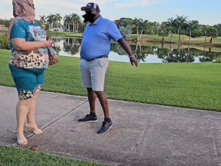 Golf trainer offered to train me, but  he eat my pussy - BBW SSBBW, big fat ass, thick ass, big ass