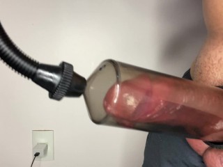 Suck and Release, this penis pump exercises my dick by sucking it and throwing it out