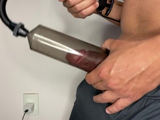 Suck and Release, this penis pump exercises my dick by sucking it and throwing it out