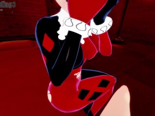 Harley Quinn masturbing so i help her | Batman series | Full Hentai POV video