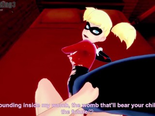 Harley Quinn masturbing so i help her | Batman series | Full Hentai POV video