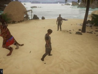 Tigress furry fucks the guy by the pole - Wild Life