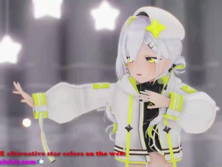 HoloLive Amane Kanata Hentai Undress Sex Dance Vtuber Angel Small Tits Creampie MMD 3D Purple Star