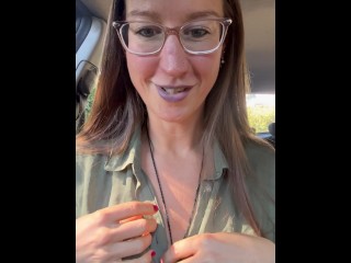 The Pleasure Toy Queen almost gets caught masturbating in her car!