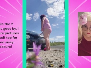 Chub trans/sissy looks under hood in sissy swim suit! - Dare