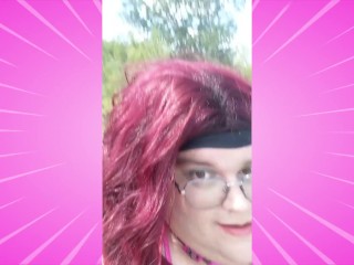 Chub trans looks for cock to suck in the woods!