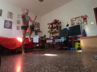 Stoner Workout! Long morning training and smoking. Cardio warm up & Biceps destroyer.