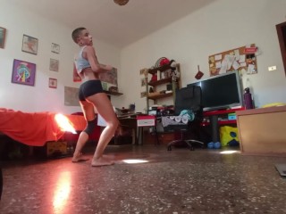 Stoner Workout! Long morning training and smoking. Cardio warm up & Biceps destroyer.