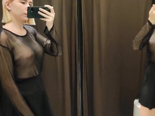 Try On Haul Transparent Clothes, Completely See-Through | At The Mall