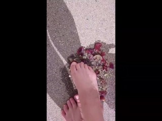 FEET: Stomping on the Grape. Entire video available onlyfans/eileenwournousx