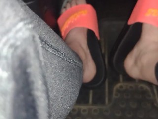 Pedal pumping in my Adidas slides