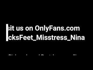 Slave smelling my pink socks and nylon feet - gagging