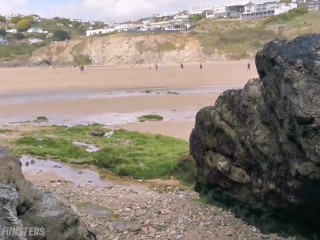 PUBLIC BEACH BLOWJOB HUGE DICK FACIAL CUMWALK