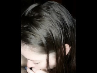 Amazing blowjob ruined by wife and family coming home.