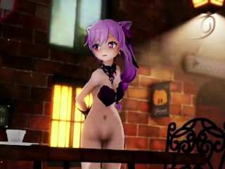 Keqing Genshin Impact Undress Dance and Street Sex at Night Hentai Creampie MMD 3D Purple Hair