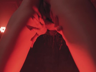 Anna Cherry DANCING STRIPPING and GRINDING HER HIPS to the music (oiled skin, strip tease)