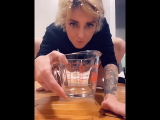 Fan Request: Pissing in Measuring Cup