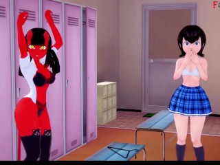 Meru The Succubus and Mavis Dracula Threesome in the lockers | Promo