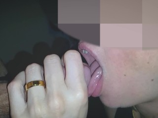 Fucking her brother-in-law and drinking cum.