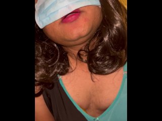 Indian Sissy Femboy Crossdresser Jessica in Black Slit Dress Walk