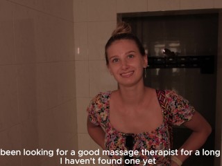 The neighbor was posing as a professional massage therapist. Miss Driada 4K