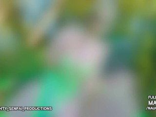 Fairy Girl TINKERBELL goes HENTAI - Public Outdoor Amateur Elf Cosplay (Ahegao, Sloppy Blowjob, UwU)