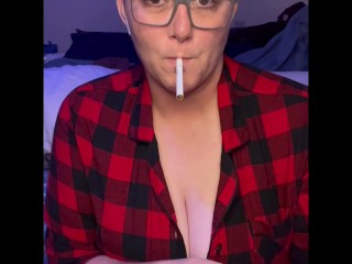 Smoking and 3 body shaking orgasms…watch the full video on my OF page