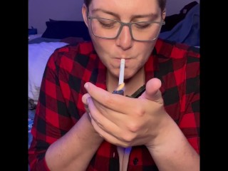 Smoking and 3 body shaking orgasms…watch the full video on my OF page