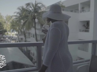 PHAT Booty Ebony Latina Shanice Luv Gets Fucked Hard On A Balcony At Xbiz
