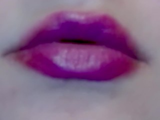 Purple Lipstick Smoking with Black latex gloves ( FAN VIDEO ) special thanks!