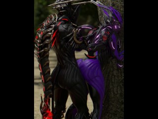 Valkyr Warframes Fucking Against a Tree