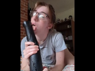 SleepyFawn: Cumming over my bad dragon dildo