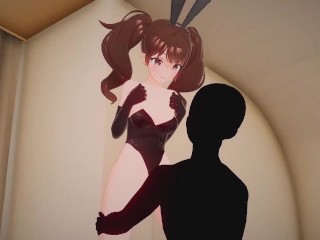 ツインテのバニーガールと濃厚なエッチ♡　ハニカム実況