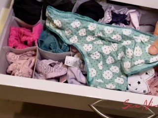 Step-Mom Catches me With Her Panties Wrapped Around My Cock