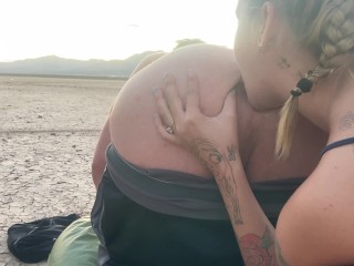 Pegging and Eating His Ass in the Middle of the Desert - Jamie Stone