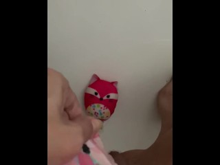 Just a girl pissing on a stuffy