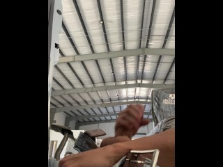 Stroking My Cock At Work Til I Cum