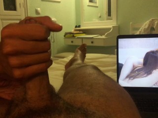 Caught masturbating with porn video so i help finish the job