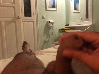 Caught masturbating with porn video so i help finish the job