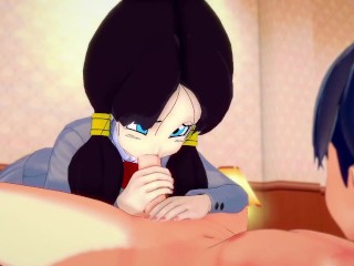 Dragon Ball Videl takes multiple creampies all night