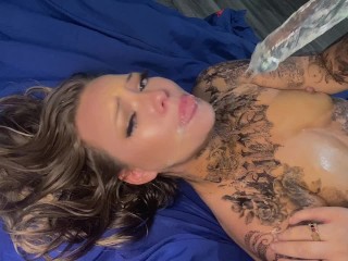 5 MINUTES OF ME HARDCORE THROAT FUCKING MYSELF GAGGING SPITTING CRYING